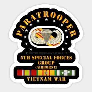 5th SFG Oval w Paratrooper w VN SVC Sticker